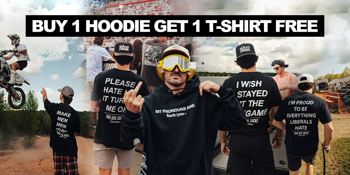 Buy 1 hoodie, get 1 t-shirt free