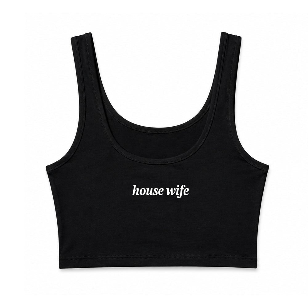 Two black scoop-neck crop tank tops shown flat against a white background, displaying the front and back views. The front features the white text 'hot girls love country' on the left chest, and the back features a small white 'TBS' logo on the upper right chest.