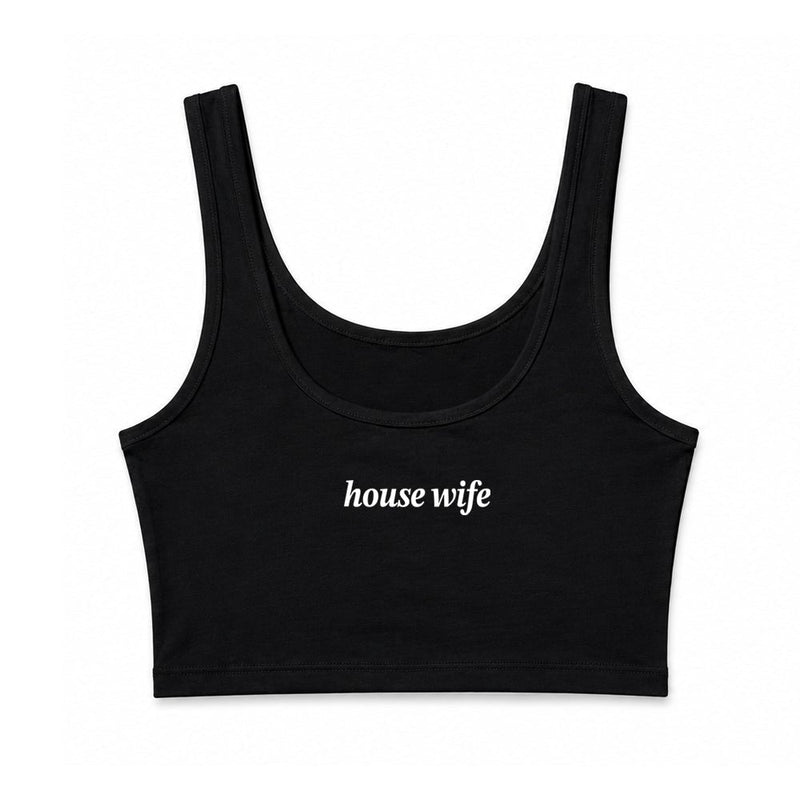 Two black scoop-neck crop tank tops shown flat against a white background, displaying the front and back views. The front features the white text 'hot girls love country' on the left chest, and the back features a small white 'TBS' logo on the upper right chest.